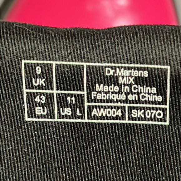 Doc Martens Womens Patent Pink Lace Up High Boots Size 11 FLAWED - Picture 10 of 16